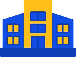 Library Flat Two color Icon vector