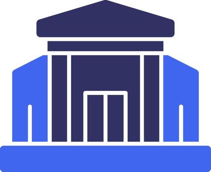 Museum Solid Two Color Icon vector