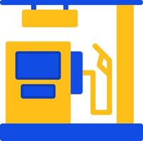 Gas Station Flat Two color Icon vector