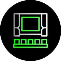 Cinema Dual Gradient Circle Icon vector