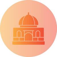Mosque Gradient Circle Icon vector