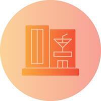 Bar Gradient Circle Icon vector