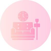 Lounge Gradient Circle Icon vector