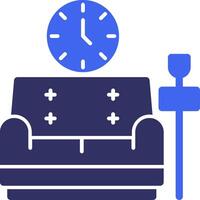 Lounge Solid Two Color Icon vector