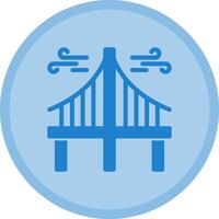 Bridge Multicolor Circle Icon vector