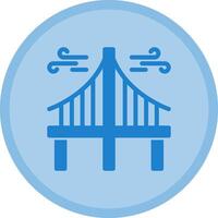 puente multicolor circulo icono vector