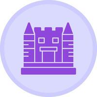 Castle Multicolor Circle Icon vector