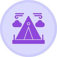 Tent Multicolor Circle Icon vector