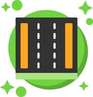 Highway Tailed Color Icon vector