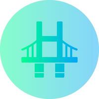 puente degradado circulo icono vector