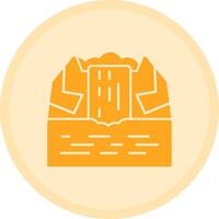 Waterfall Multicolor Circle Icon vector