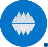 Glacier Flat Shadow Icon vector