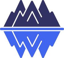 Glacier Solid Two Color Icon vector