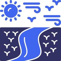 Marsh Solid Two Color Icon vector
