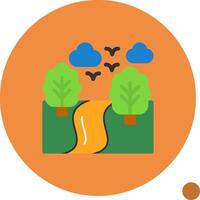 Path Flat Shadow Icon vector