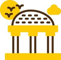 Esplanade Yellow Lieanr Circle Icon vector