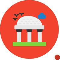 Esplanade Flat Shadow Icon vector