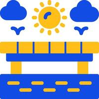 Boardwalk Flat Two color Icon vector