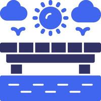 Boardwalk Solid Two Color Icon vector