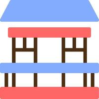 Balcony Color Filled Icon vector