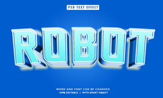 Robot 3D Editable Text Effects psd