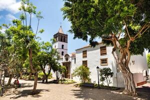 el antiguo Iglesia de el ciudad de ico Delaware los vinos en el isla de tenerife.canarias islas, España foto