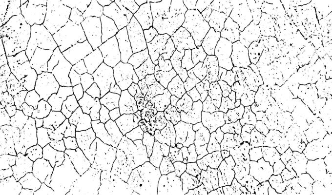 a black and white drawing of a vintage vector cracked wall, grunge texture  grunge effect for overly design