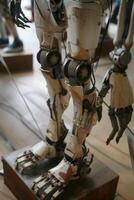 AI generated The robot's leg. The concept of robotics photo