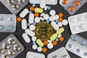 Buying drugs with cryptomoney or bitcoin or BTC photo