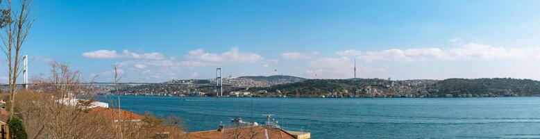 Istanbul panoramic view. Panoramic cityscape of Istanbul from Besiktas photo