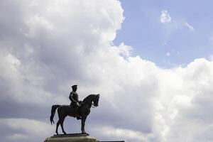 Monument of Ataturk in Ulus Ankara. 29th october republic day of Turkey photo