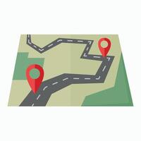 Roadmap icon isolated vector illustration