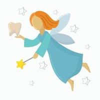 Tooth fairy isolated vector illustration