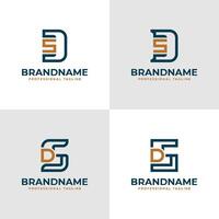 Elegant Letters DS and SD Monogram Logo, suitable for business with SD or DS initials vector