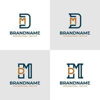 Elegant Letters DM and MD Monogram Logo, suitable for business with MD or DM initials vector