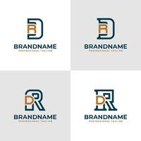 Elegant Letters DR and RD Monogram Logo, suitable for business with RD or DR initials vector