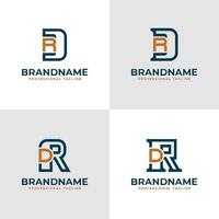 elegante letras Dr y rd monograma logo, adecuado para negocio con rd o Dr iniciales vector