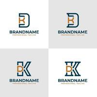 Elegant Letters DK and KD Monogram Logo vector