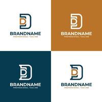 elegante letras dd monograma logo, adecuado para negocio con dd iniciales vector