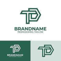 Modern Initials TD Logo, suitable for business with DT or TD initials vector