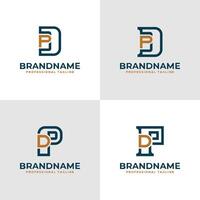 Elegant Letters DP and PD Monogram Logo, suitable for business with PD or DP initials vector