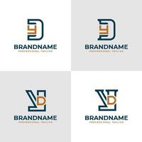 elegante letras dy y yarda monograma logo, adecuado para negocio con yarda o dy iniciales vector