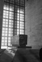 Mausoleum of Ataturk. Monochrome photo of Anitkabir in Ankara