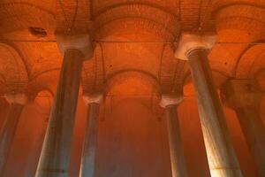 Vaults and columns of an historical building photo