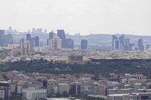 Anitkabir and Ankara View from Ankara Castle. Capital city of Turkey background photo