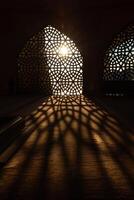 Islamic background photo. Islamic pattern on the window photo