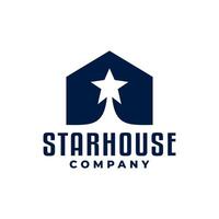 star inside a house logo. good for real estate company or any business related to house. vector