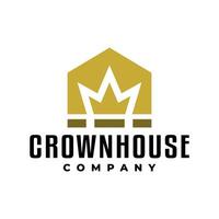 house with a crown. logo template for real estate company or any business related to house or home. vector