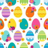 Easter egg seamless repeat pattern vector