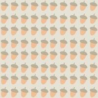 Acorn illustration seamless repeating pattern vector